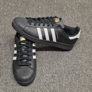 Adidas Superstar Men's Casual Black Sneakers Shell Toe Size 12